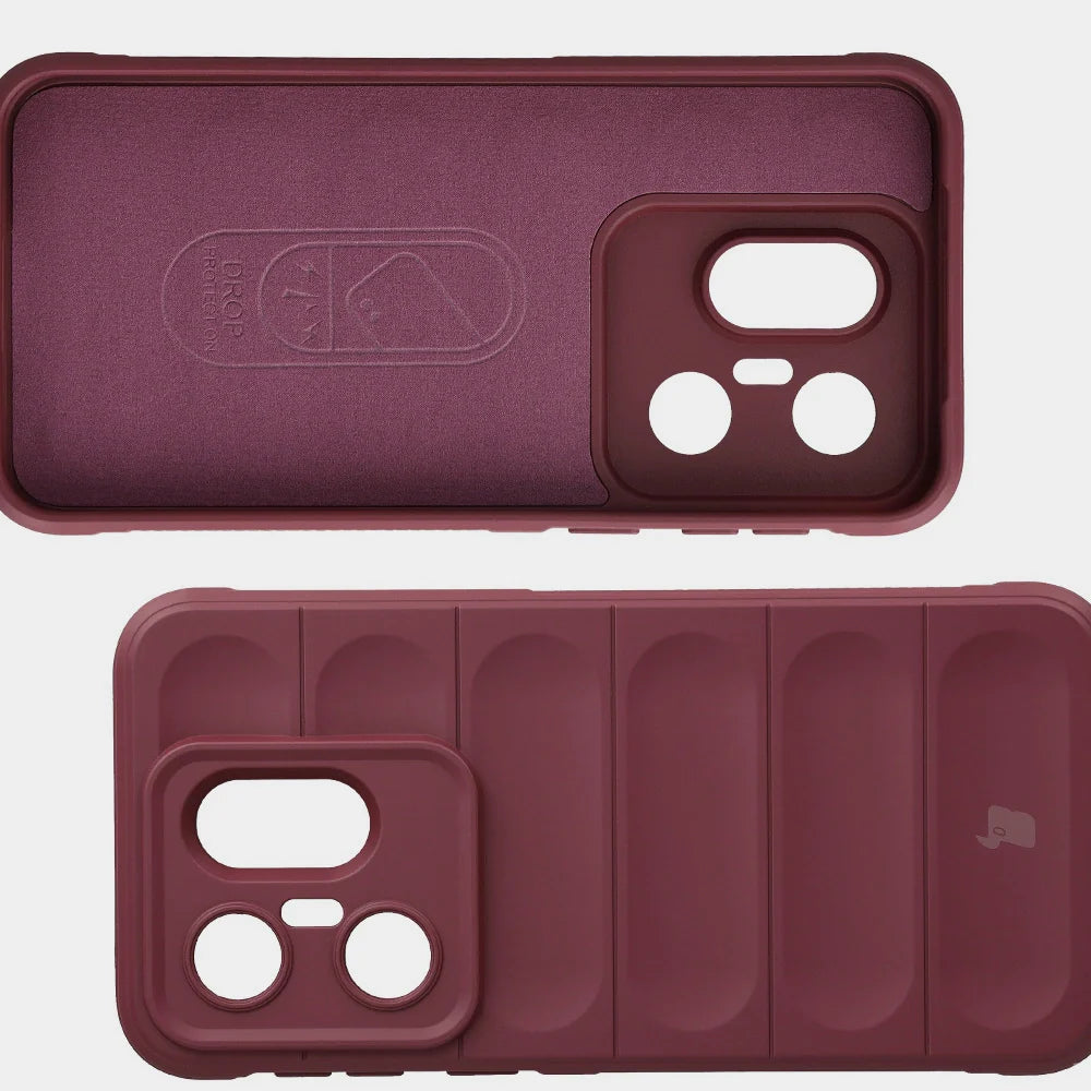 Robuste Handyhülle für Vivo X200 FE, Bizon Case Tur, Burgunderrot