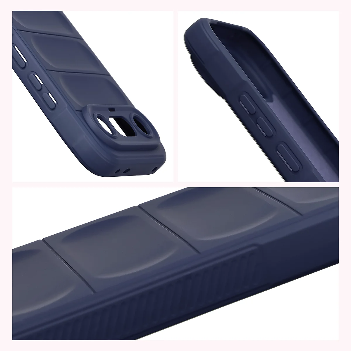 Robuste Handyhülle für Vivo X300 FE, Bizon Case Tur, Dunkelblau