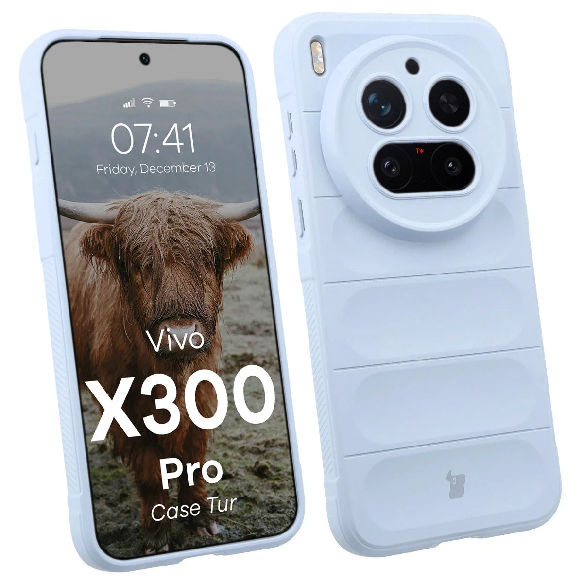 Robuste Handyhülle für Vivo X300 Pro, Bizon Case Tur, Hellblau