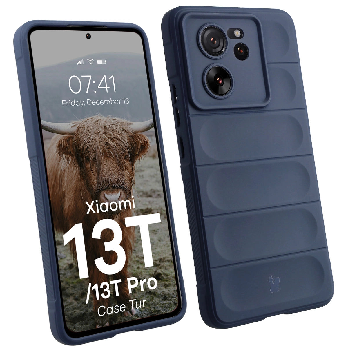 Robuste Handyhülle für Xiaomi 13T Pro / 13T, Bizon Case Tur, Dunkelblau