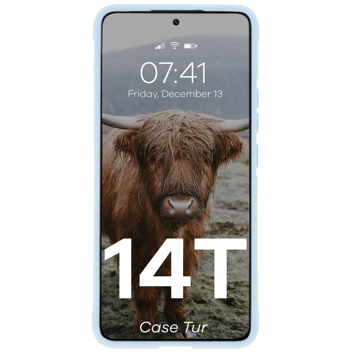 Robuste Handyhülle für Xiaomi 14T, Bizon Case Tur, Hellblau