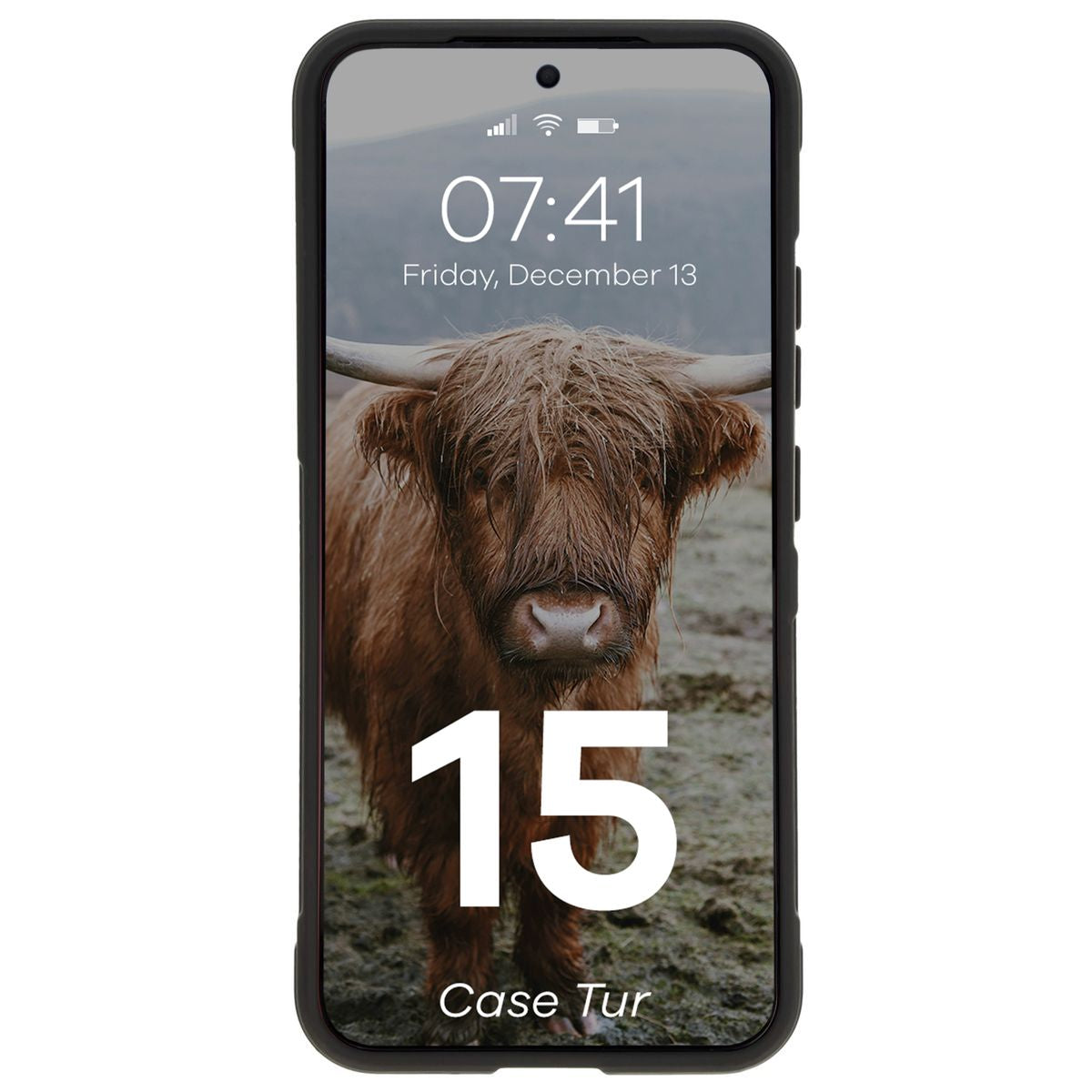 Robuste Handyhülle für Xiaomi 15, Bizon Case Tur, Schwarz