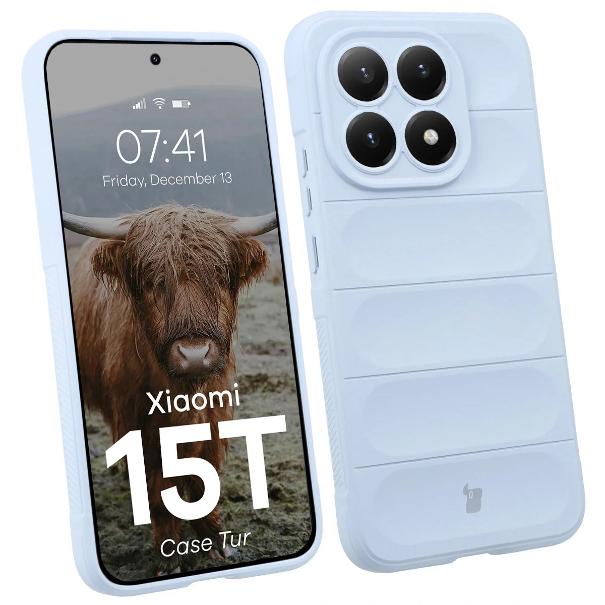 Robuste Handyhülle für Xiaomi 15T, Bizon Case Tur, Hellblau