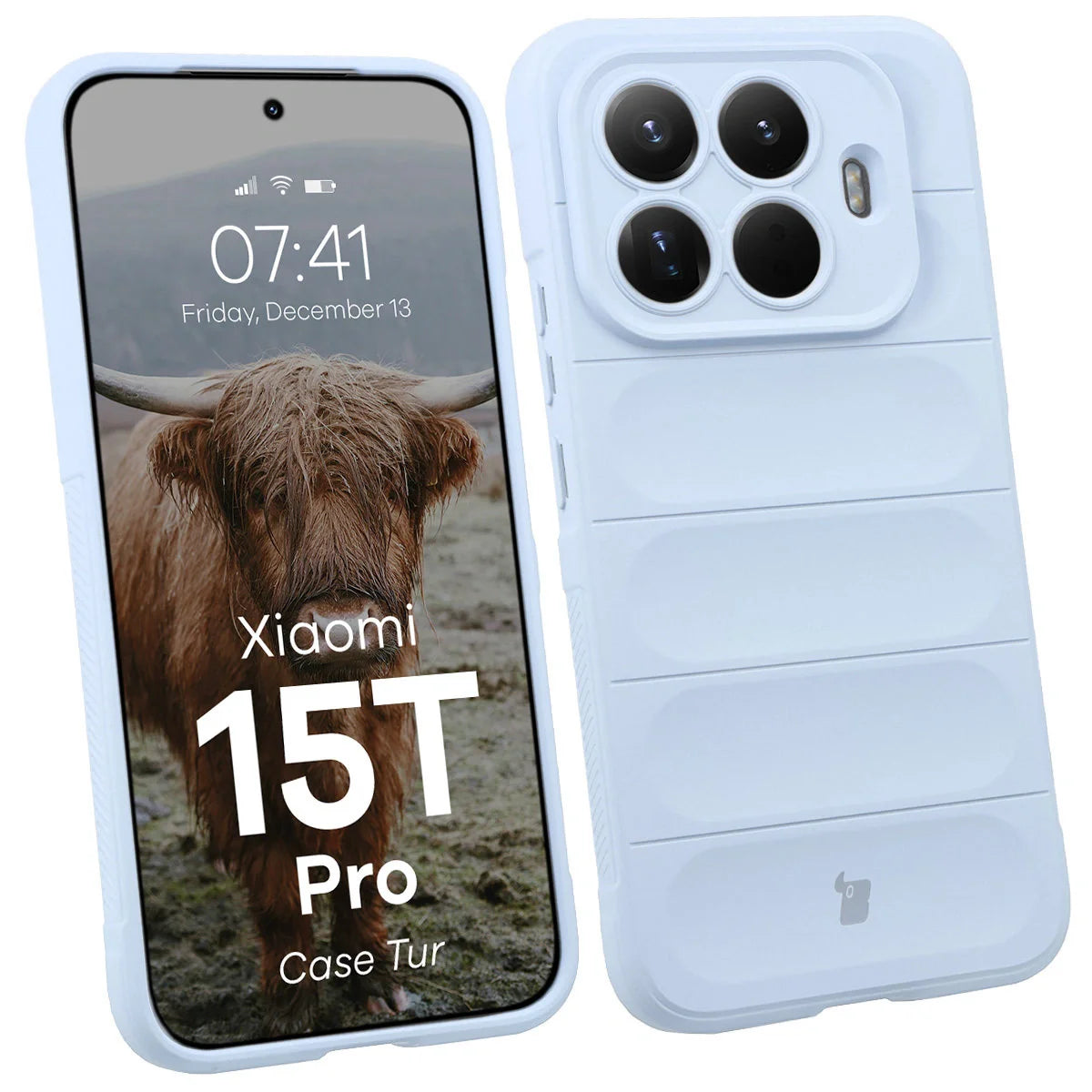 Robuste Handyhülle für Xiaomi 15T Pro, Bizon Case Tur, Hellblau