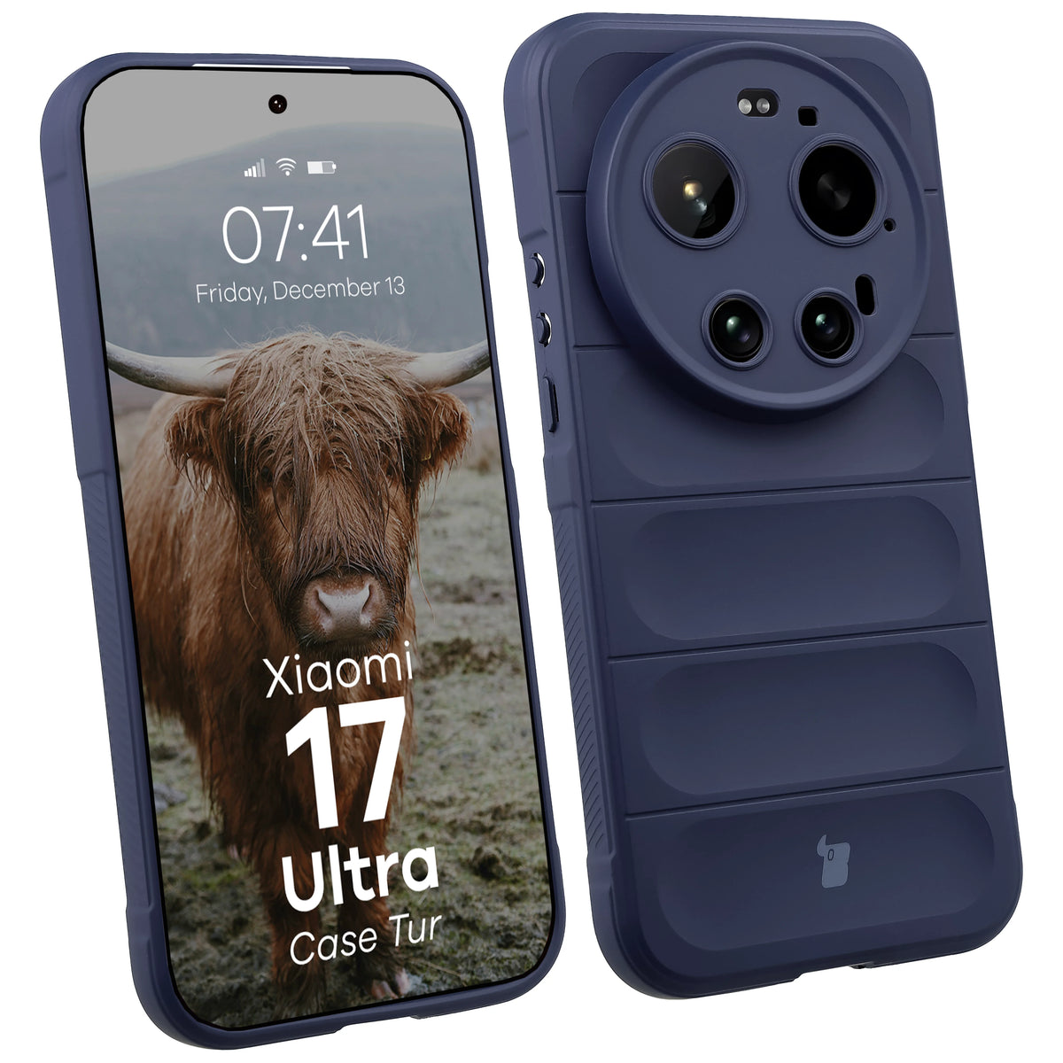 Robuste Handyhülle für Xiaomi 17 Ultra, Bizon Case Tur, Dunkelblau