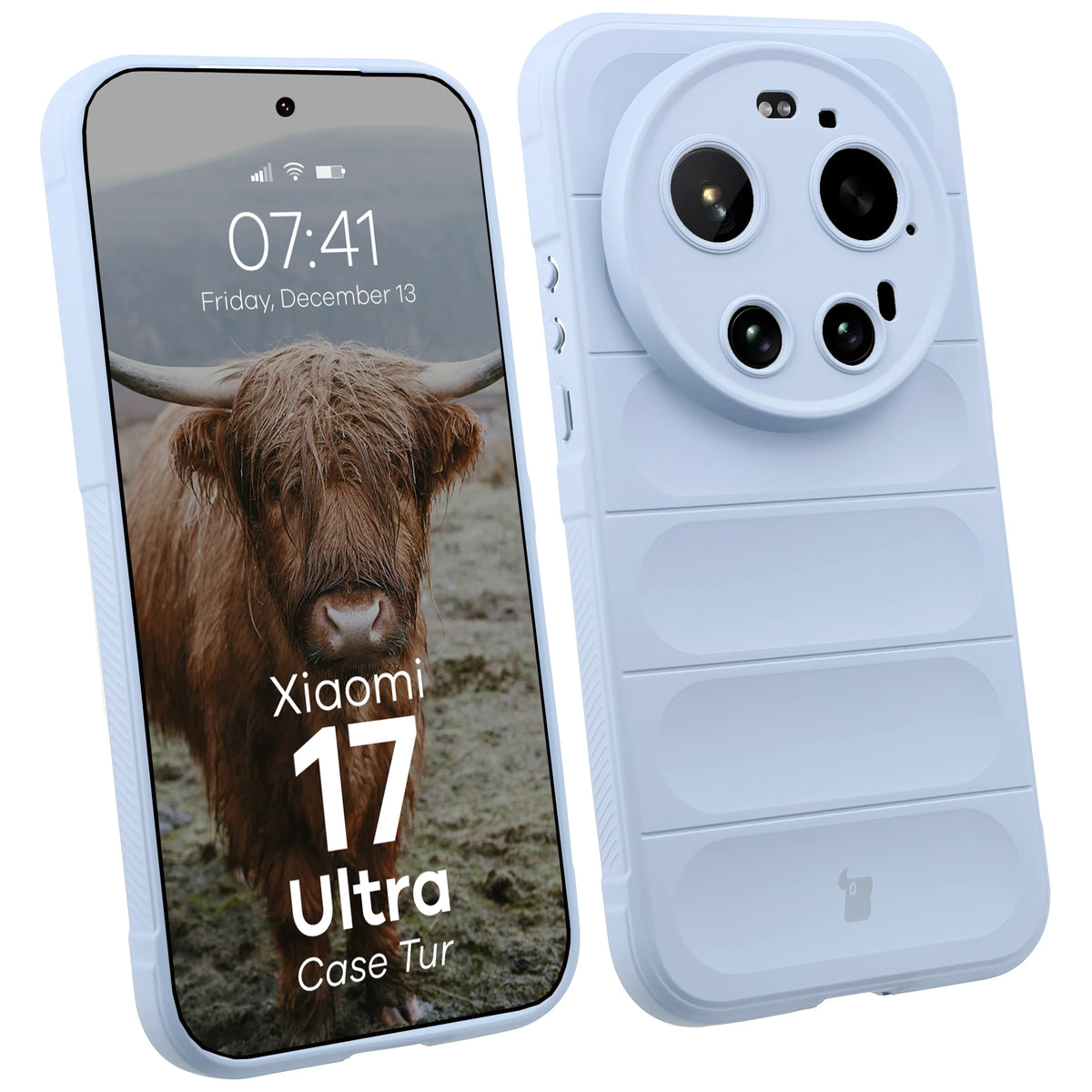 Robuste Handyhülle für Xiaomi 17 Ultra, Bizon Case Tur, Hellblau