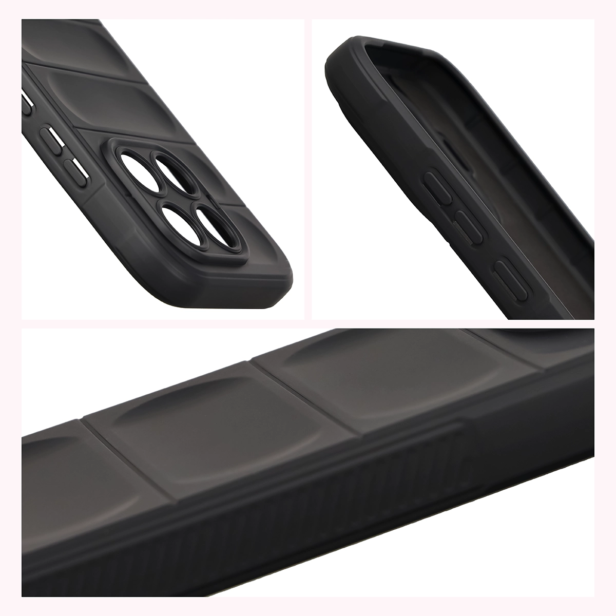 Robuste Handyhülle für Xiaomi 17T, Bizon Case Tur, Schwarz