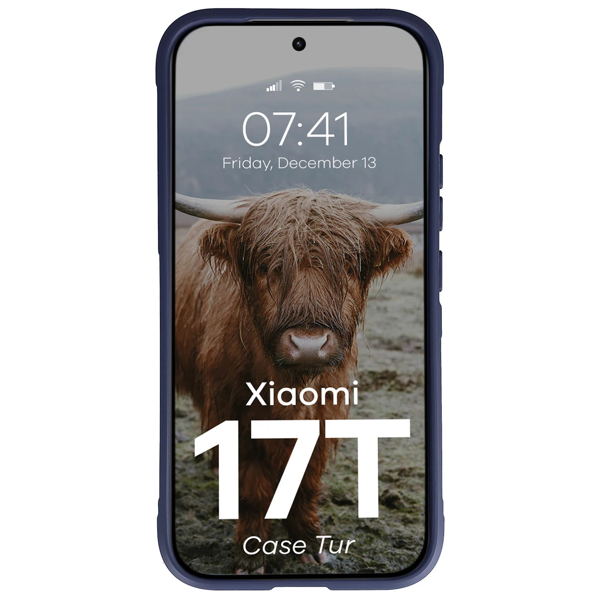 Robuste Handyhülle für Xiaomi 17T, Bizon Case Tur, Dunkelblau