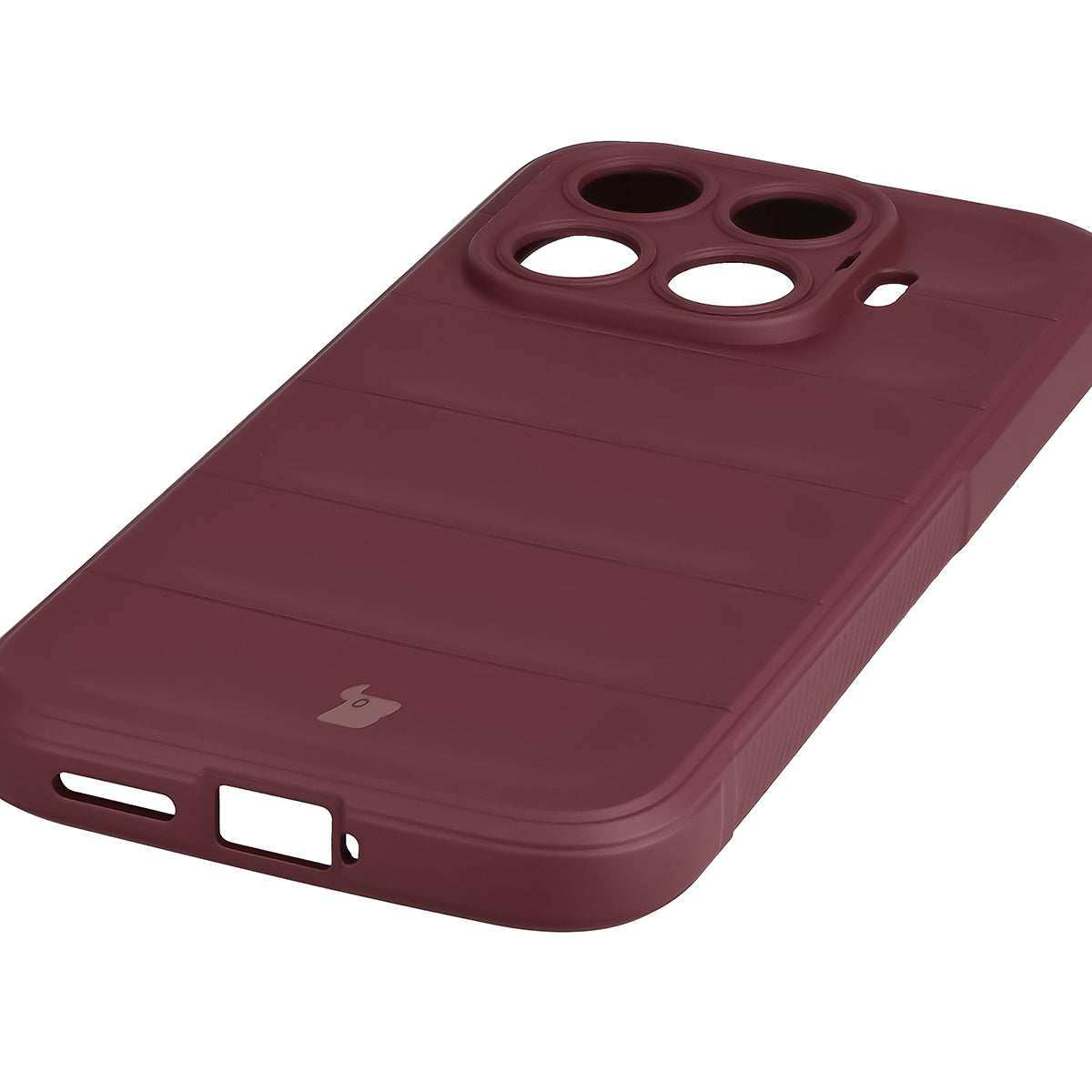 Robuste Handyhülle für Xiaomi 17T, Bizon Case Tur, Burgunderrot