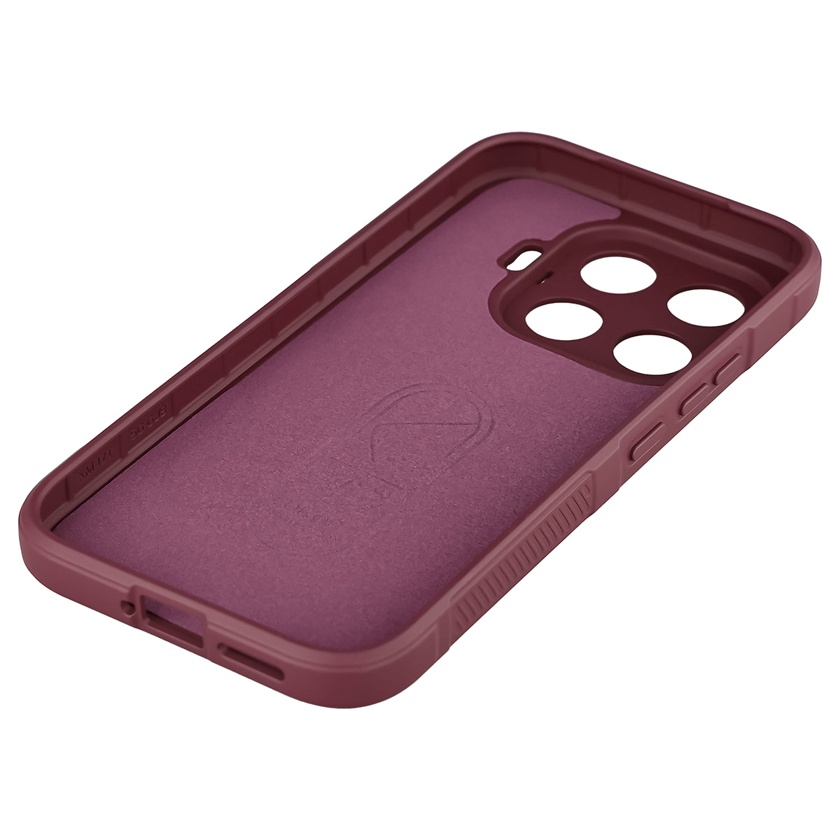Robuste Handyhülle für Xiaomi 17T, Bizon Case Tur, Burgunderrot