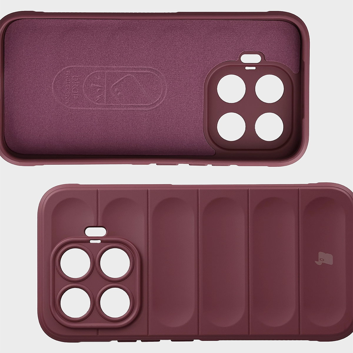 Robuste Handyhülle für Xiaomi 17T, Bizon Case Tur, Burgunderrot