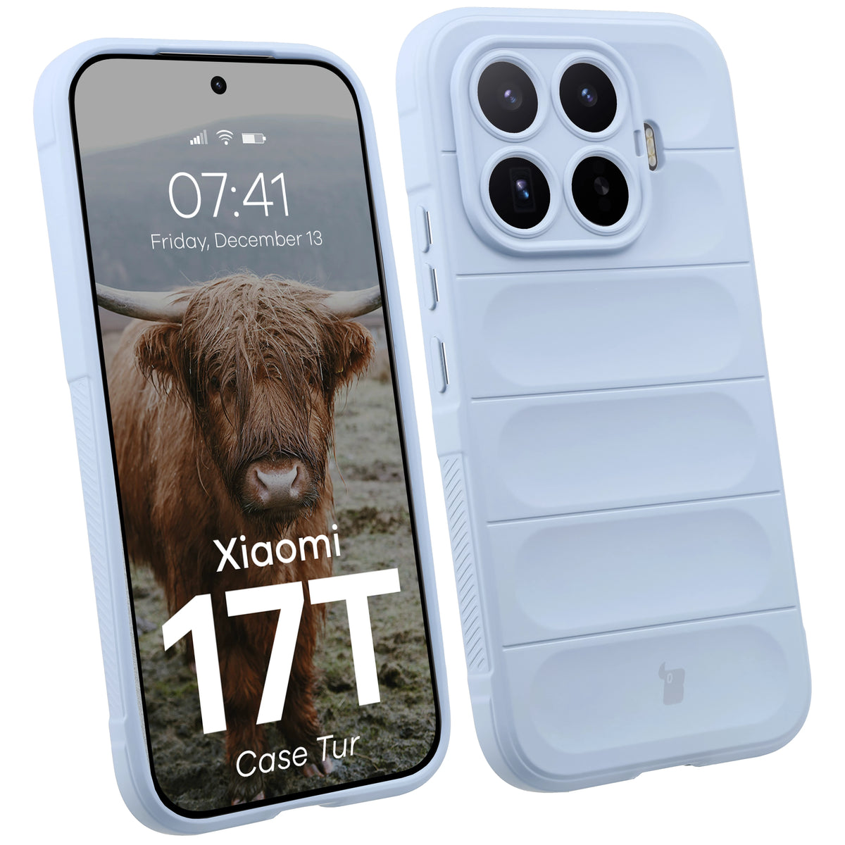 Robuste Handyhülle für Xiaomi 17T, Bizon Case Tur, Hellblau