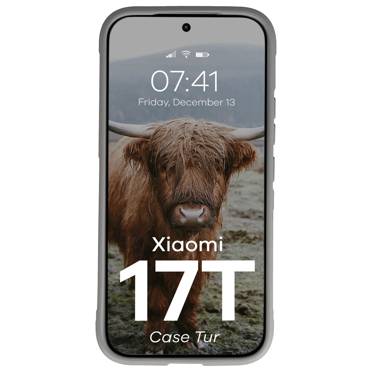 Robuste Handyhülle für Xiaomi 17T, Bizon Case Tur, Hellgrau