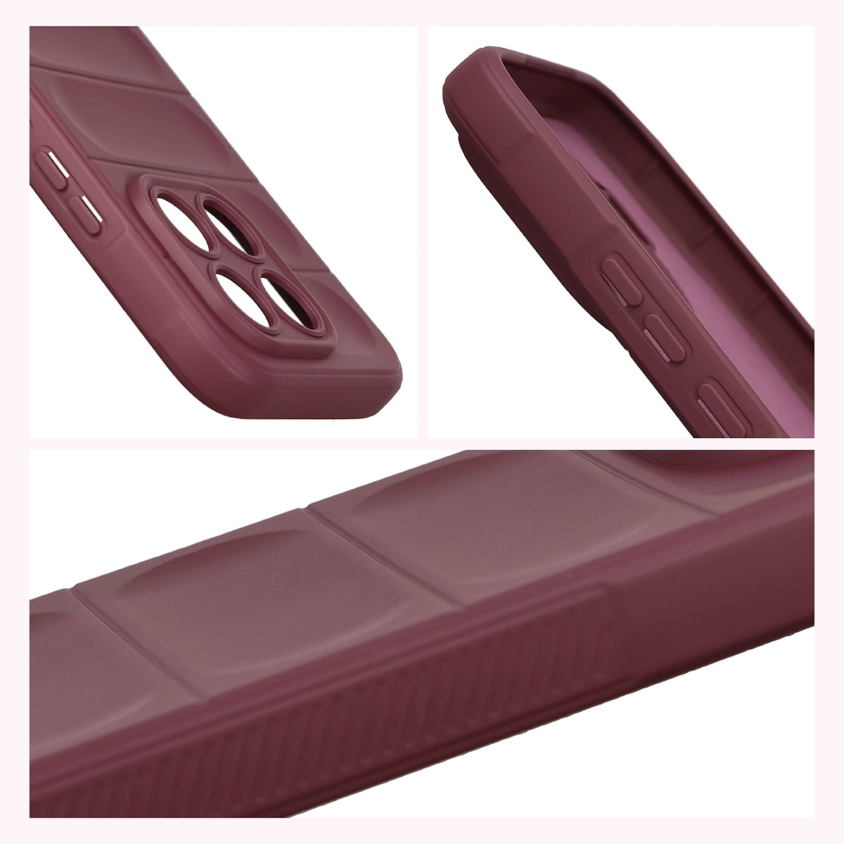 Pancerne etui Bizon Case Tur do Xiaomi 17T Pro, burgundowe