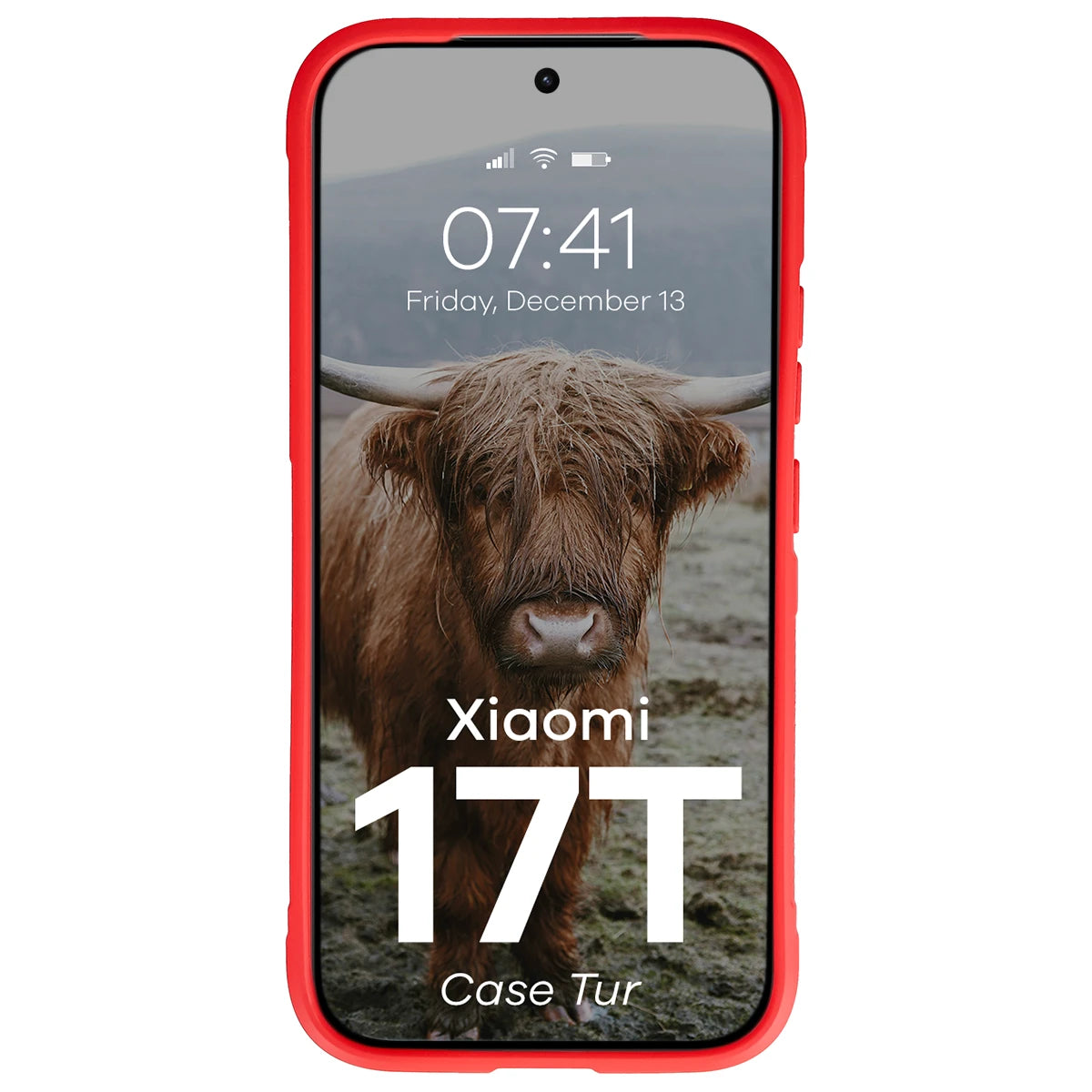 Robuste Handyhülle für Xiaomi 17T, Bizon Case Tur, Rot