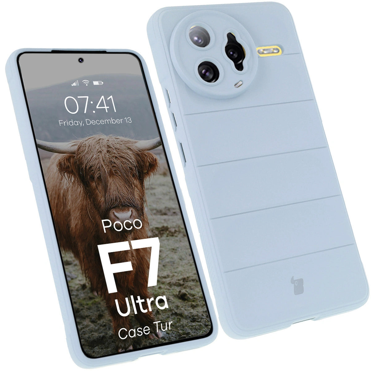 Robuste Handyhülle für Xiaomi Poco F7 Ultra, Bizon Case Tur, Hellblau