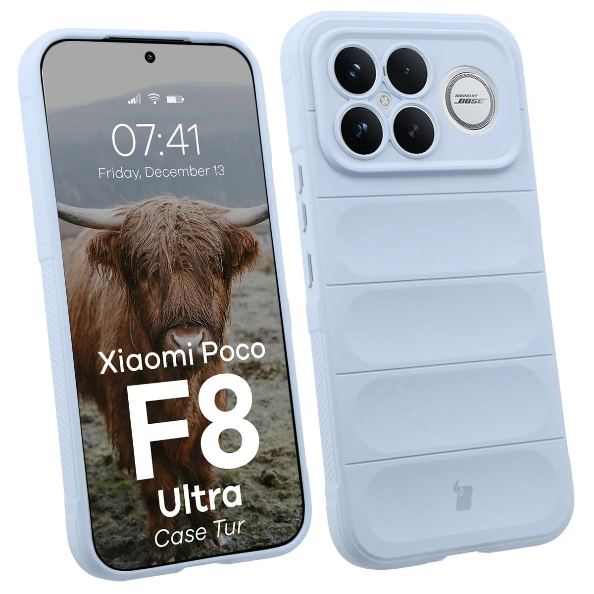 Robuste Handyhülle für Xiaomi POCO F8 Ultra, Bizon Case Tur, Hellblau