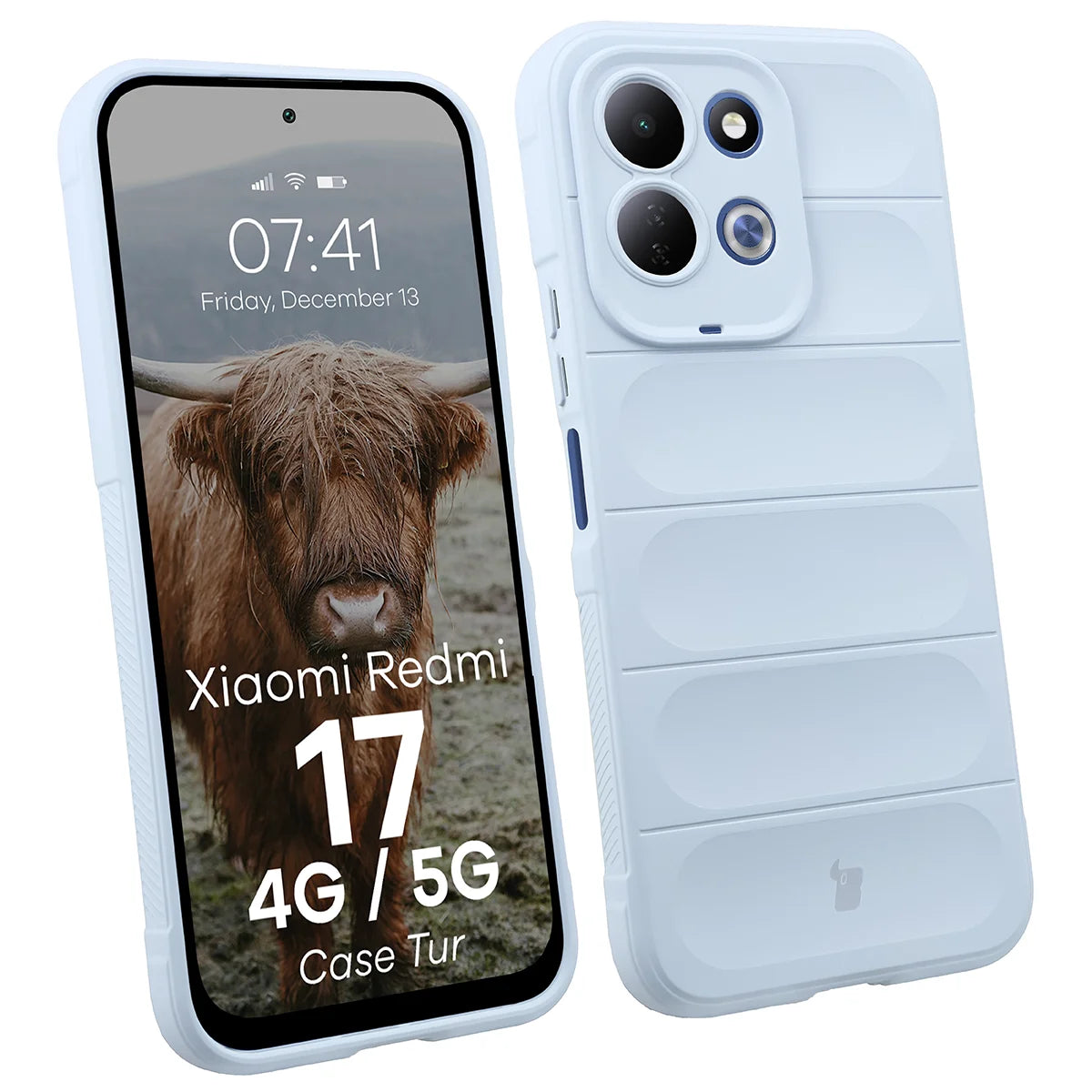 Robuste Handyhülle für Xiaomi Redmi 17 4G/5G, Bizon Case Tur, Hellblau (1/8)