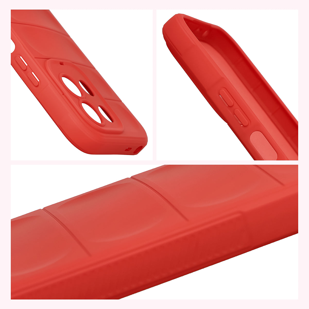 Robuste Handyhülle für Xiaomi Redmi 17 4G/5G, Bizon Case Tur, Rot (7/8)