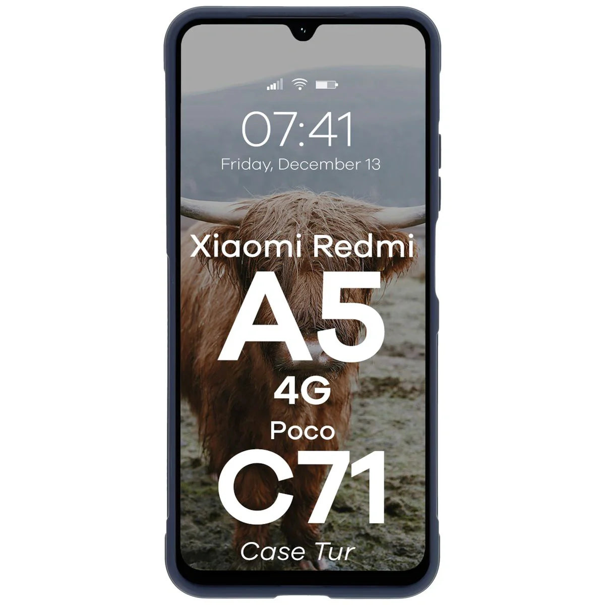 Robuste Handyhülle für Xiaomi Redmi A5 4G / POCO C71 4G, Bizon Case Tur, Dunkelblau