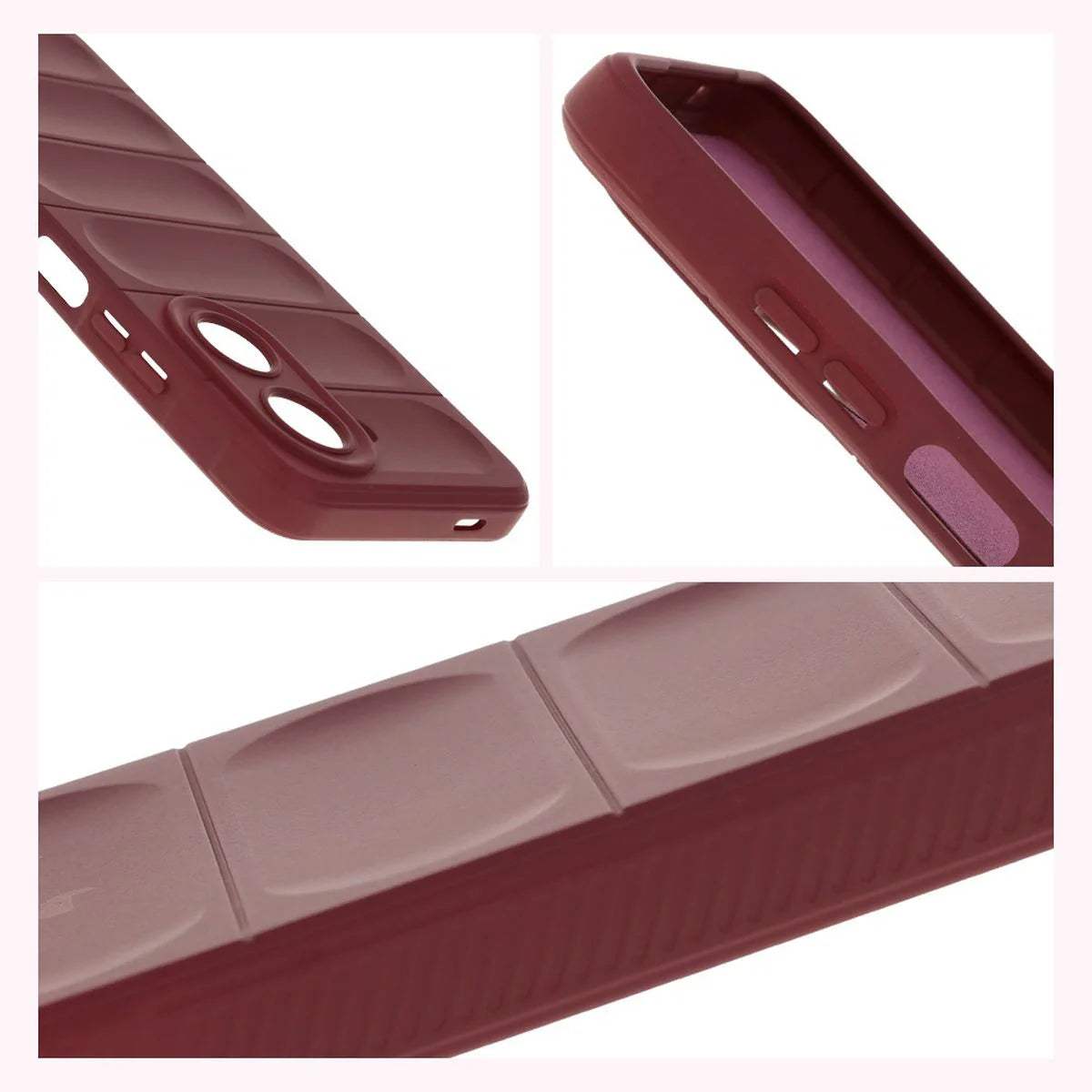 Robuste Handyhülle für Xiaomi Redmi A5 4G / POCO C71 4G, Bizon Case Tur, Burgunderrot