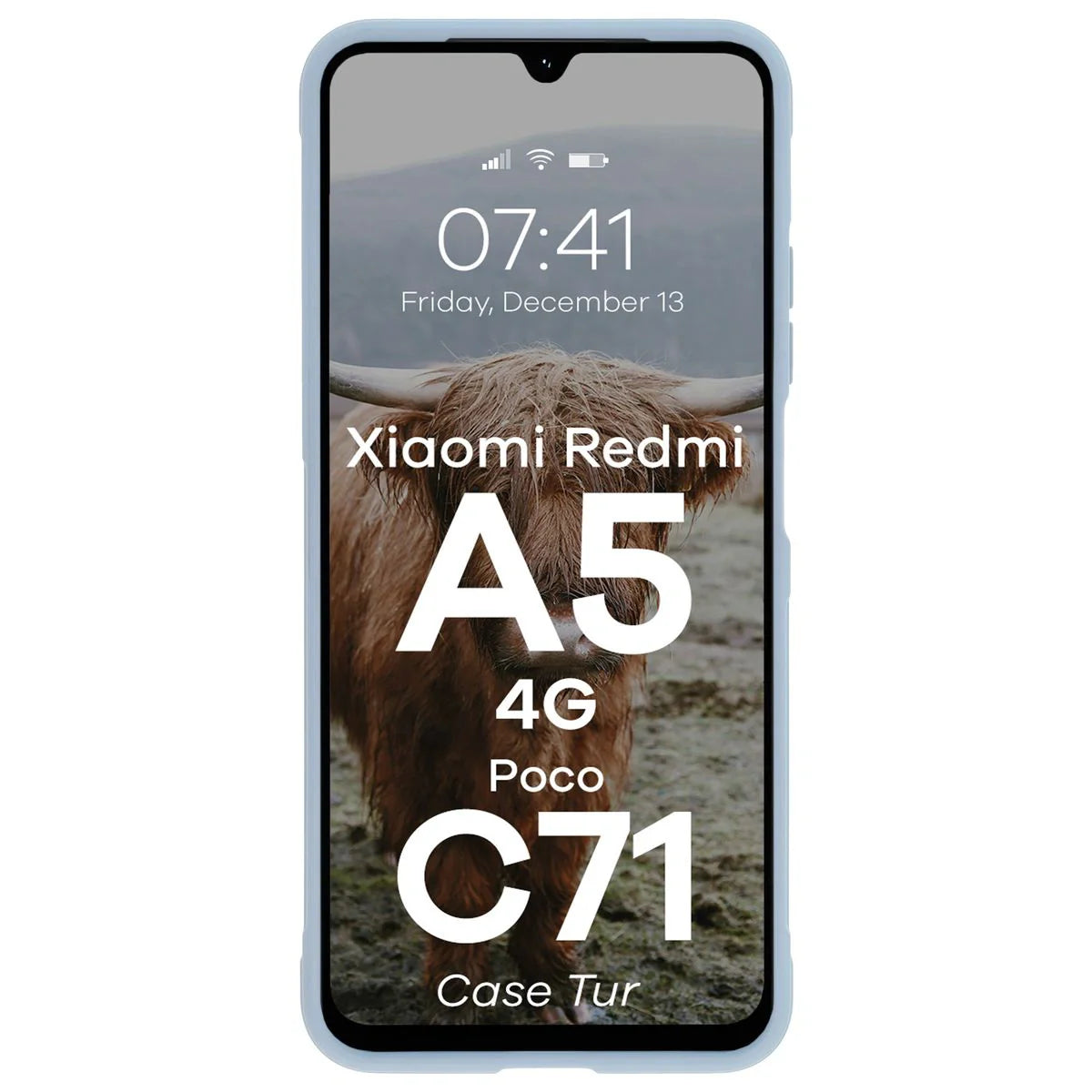 Robuste Handyhülle für Xiaomi Redmi A5 4G / POCO C71 4G, Bizon Case Tur, Hellblau
