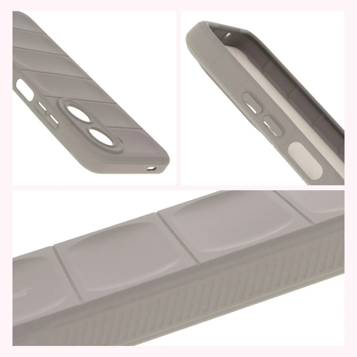 Robuste Handyhülle für Xiaomi Redmi A5 4G / POCO C71 4G, Bizon Case Tur, Hellgrau
