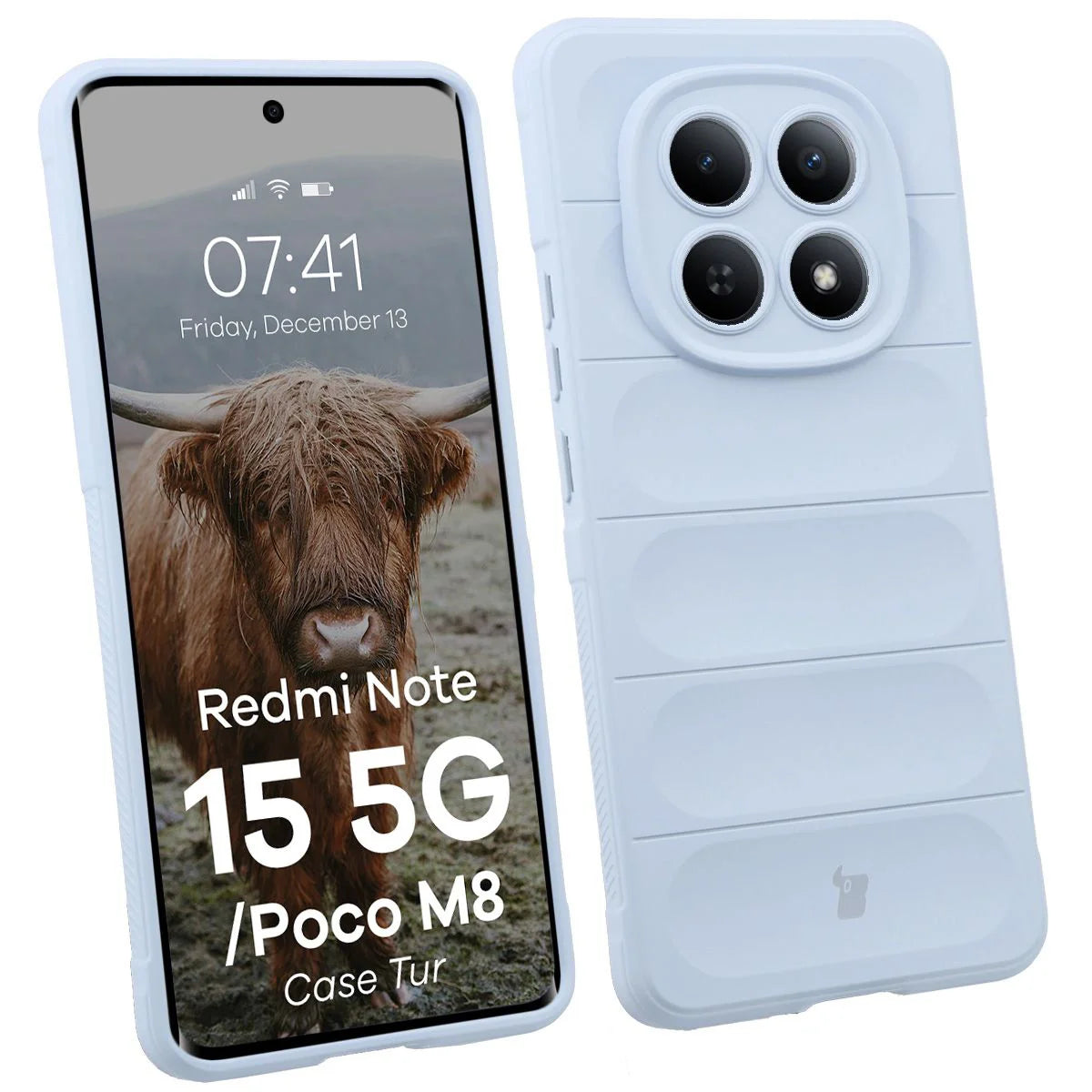 Robuste Handyhülle für Xiaomi Redmi Note 15 5G / POCO M8 5G, Bizon Case Tur, Hellblau