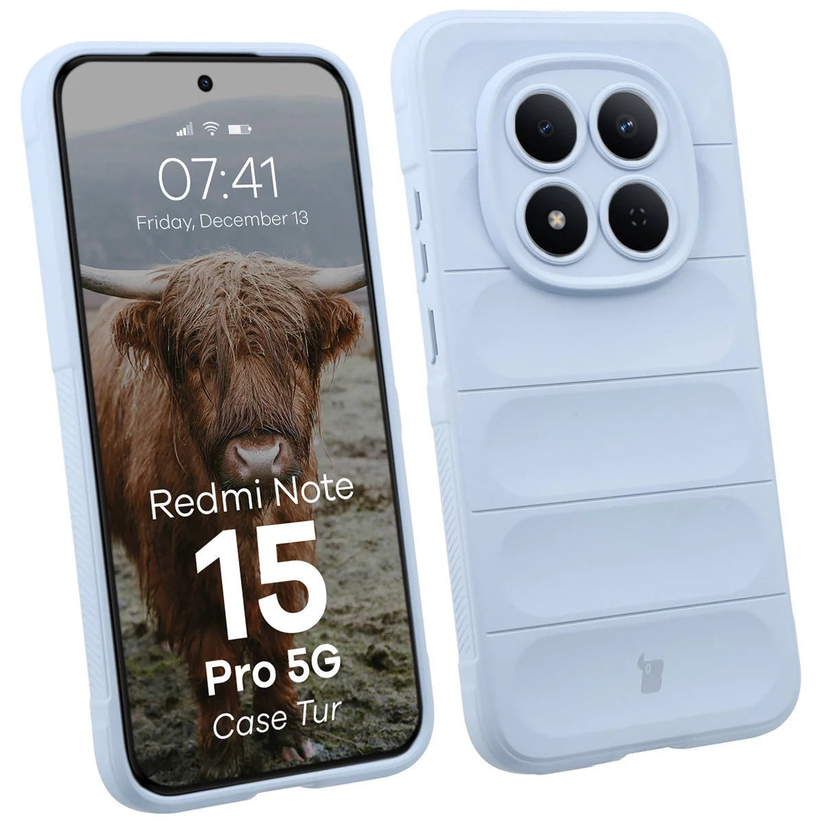 Robuste Handyhülle für Xiaomi Redmi Note 15 Pro 5G, Bizon Case Tur, Hellblau