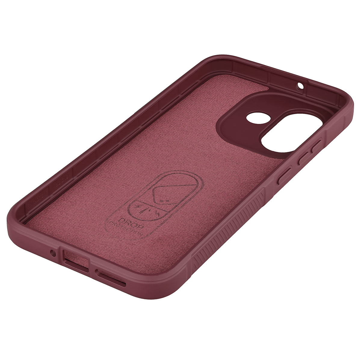 Robuste Handyhülle für Xiaomi Redmi Note 17 5G, Bizon Case Tur, Burgunderrot (4/8)