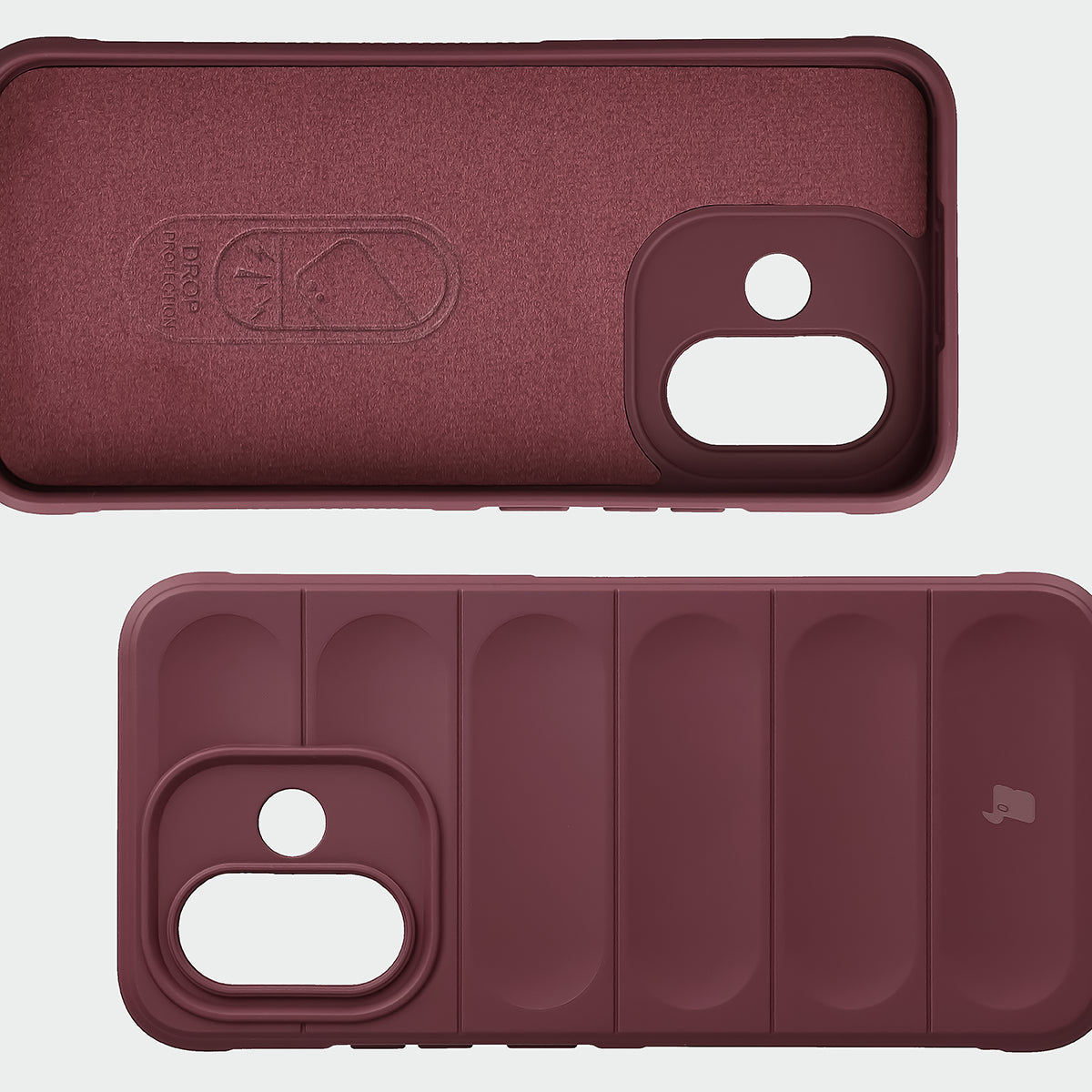 Robuste Handyhülle für Xiaomi Redmi Note 17 5G, Bizon Case Tur, Burgunderrot (6/8)