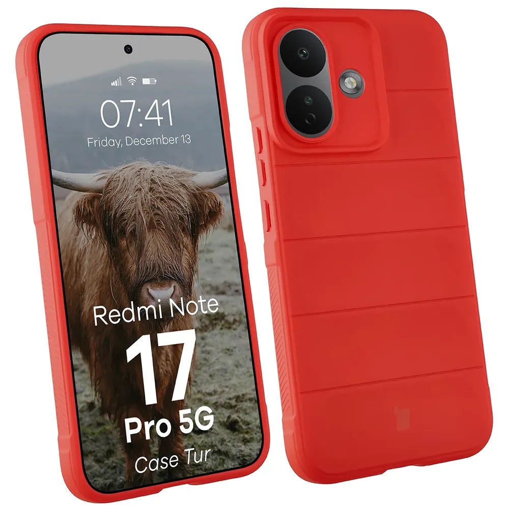 Robuste Handyhülle für Xiaomi Redmi Note 17 Pro 5G, Bizon Case Tur, Rot (1/8)
