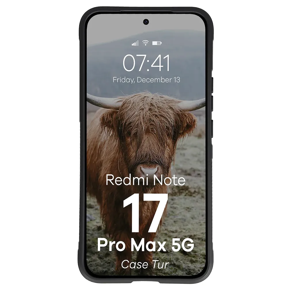 Robuste Handyhülle für Xiaomi Redmi Note 17 Pro Max 5G, Bizon Case Tur, Schwarz (5/8)