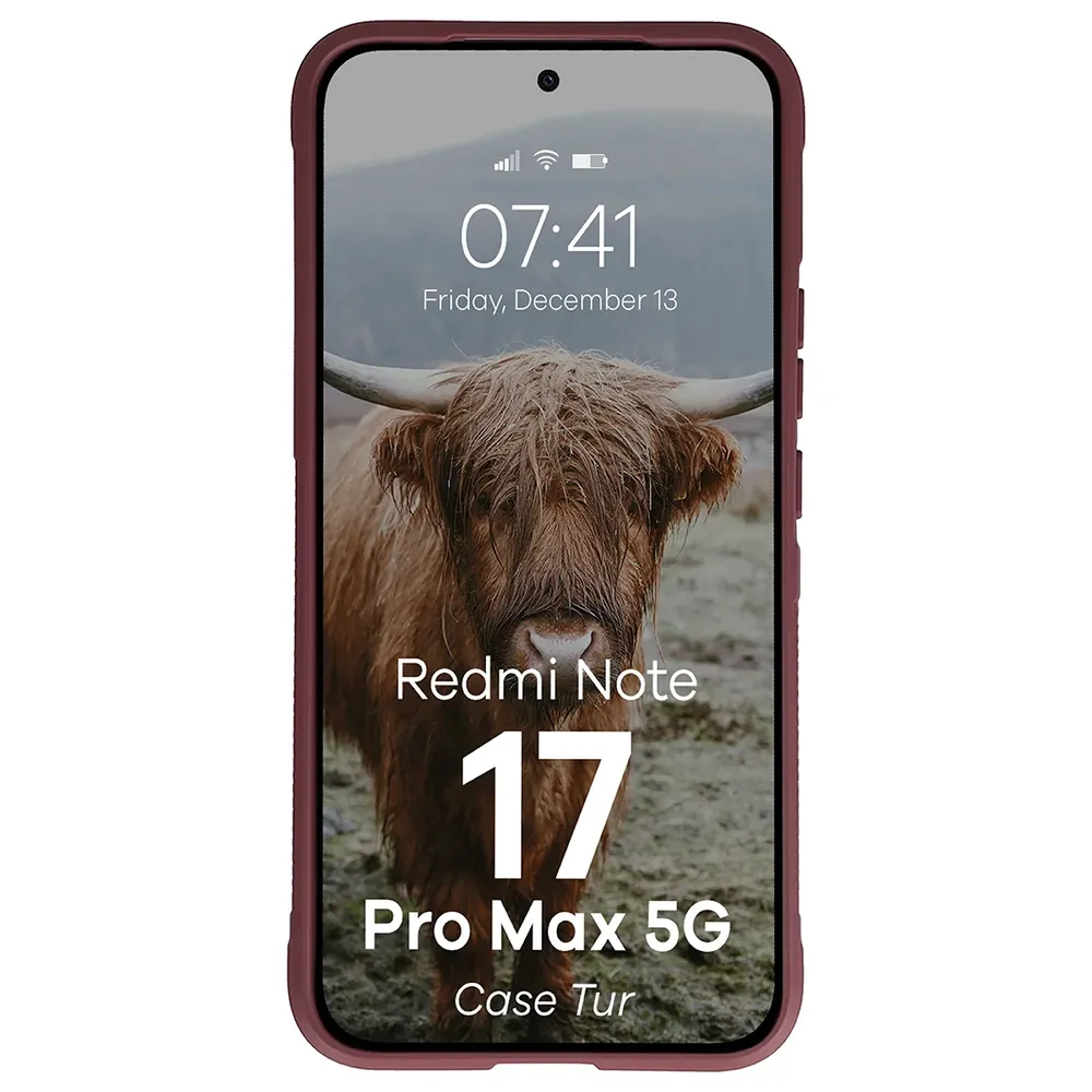 Robuste Handyhülle für Xiaomi Redmi Note 17 Pro Max 5G, Bizon Case Tur, Burgunderrot (5/8)