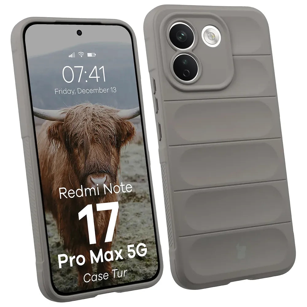Robuste Handyhülle für Xiaomi Redmi Note 17 Pro Max 5G, Bizon Case Tur, Hellgrau (1/8)