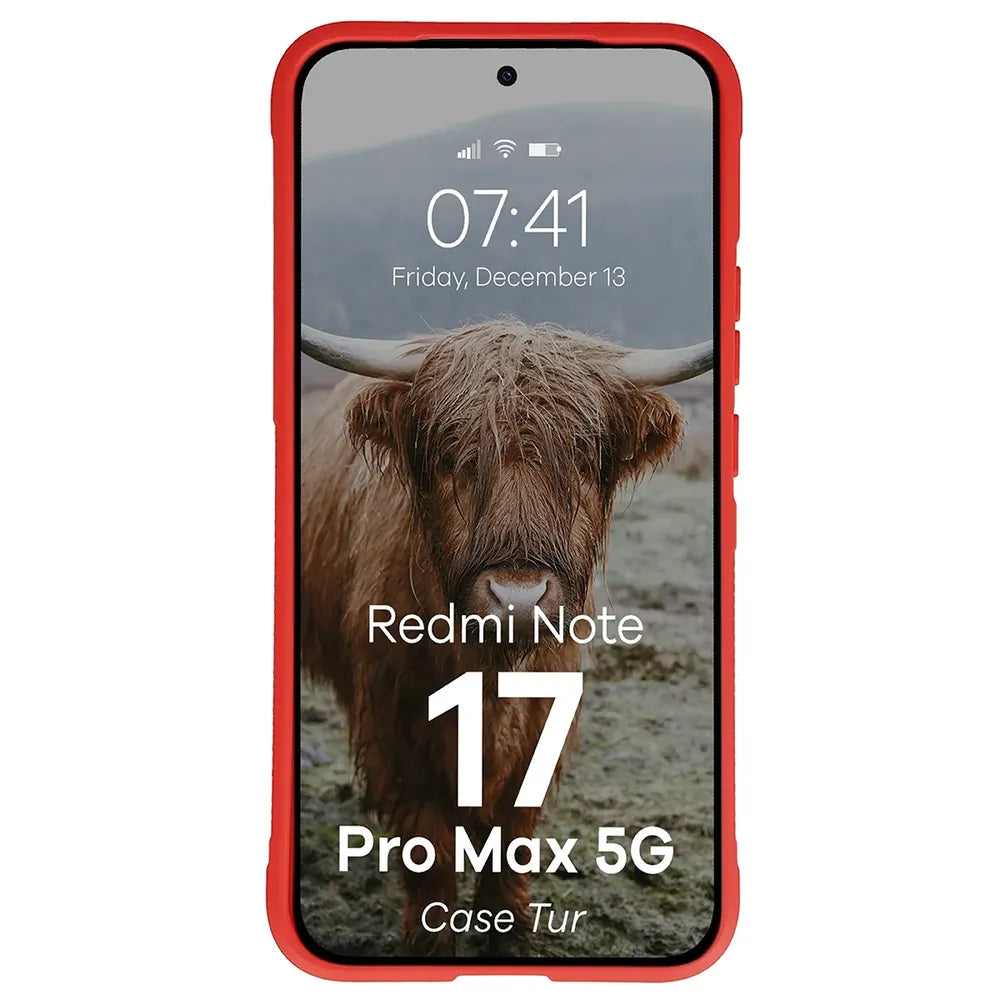 Robuste Handyhülle für Xiaomi Redmi Note 17 Pro Max 5G, Bizon Case Tur, Rot (5/8)