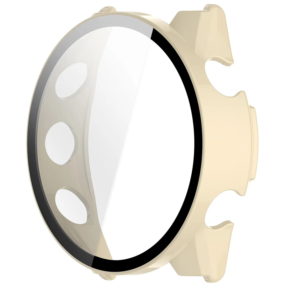 Schutzhülle mit Glas für Garmin Forerunner 70 / 170 / 170 Music, Bizon Case Watch Adamo, Beige