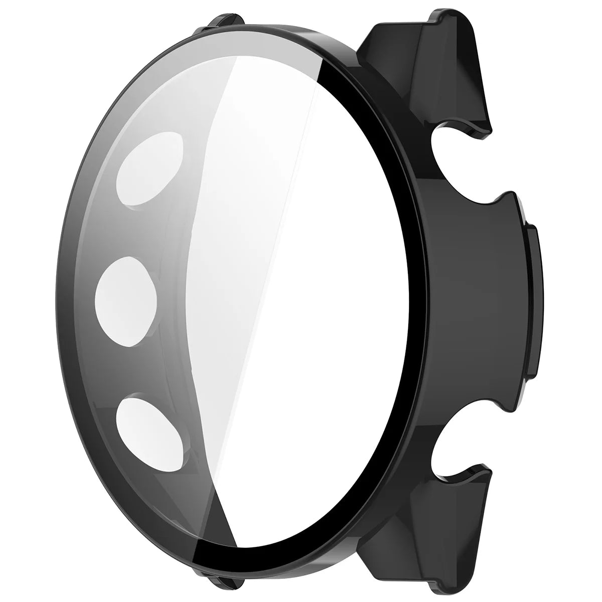 Schutzhülle mit Glas für Garmin Forerunner 70 / 170 / 170 Music, Bizon Case Watch Adamo, Schwarz