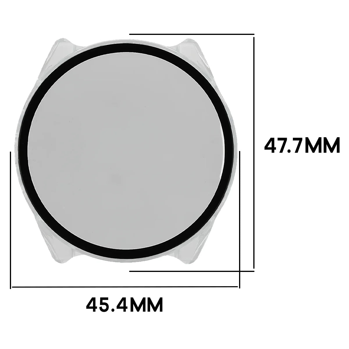 Schutzhülle mit Glas für Garmin Forerunner 70 / 170 / 170 Music, Bizon Case Watch Adamo, Transparent
