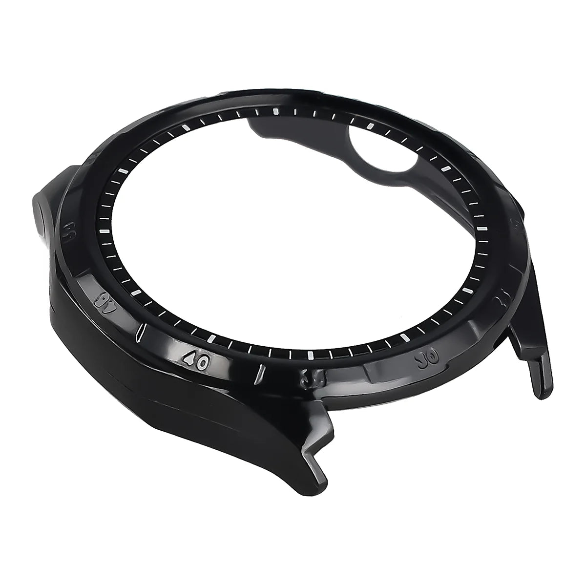 Schutzhülle mit Glas für Honor Watch 6 / 6 Plus, Bizon Case Watch Adamo, Schwarz (7/8)