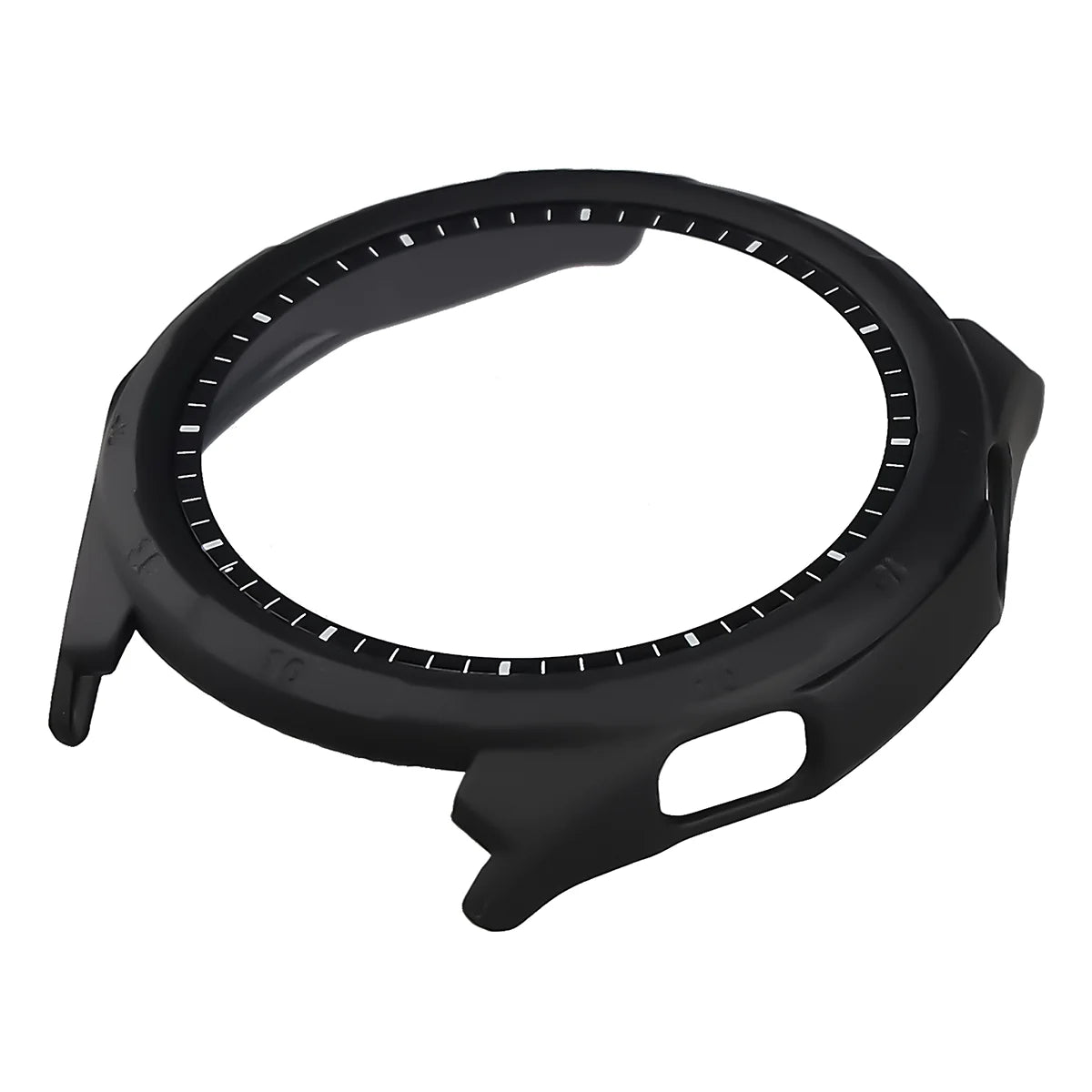 Schutzhülle mit Glas für Honor Watch 6 / 6 Plus, Bizon Case Watch Adamo, mattes Schwarz (6/8)