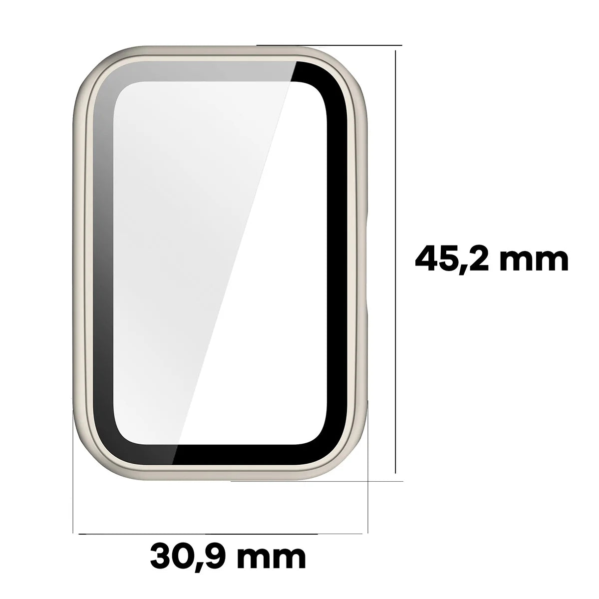 Schutzhülle mit Glas für Huawei Band 11, Bizon Case Watch Adamo, Champagner