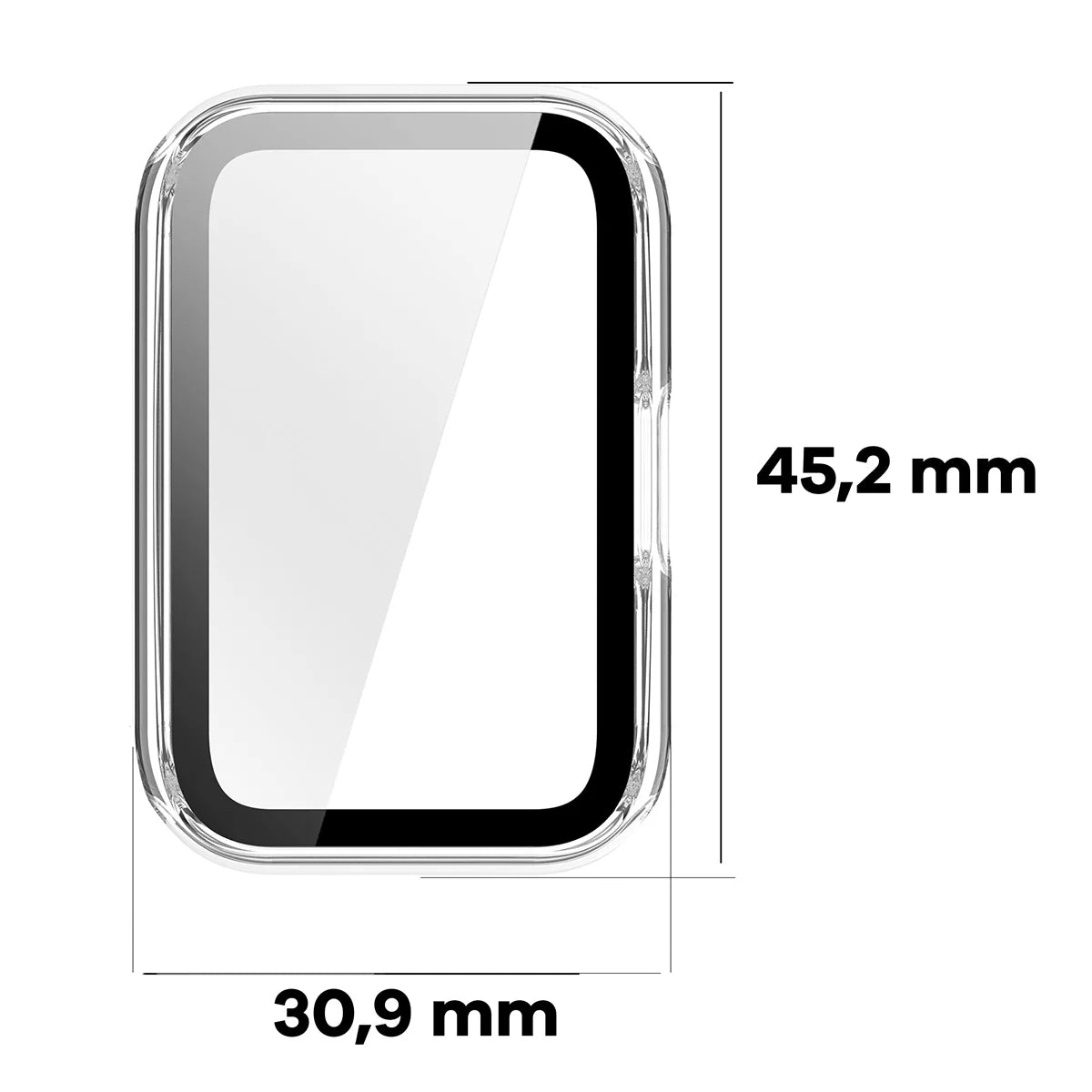 Schutzhülle mit Glas für Huawei Band 11, Bizon Case Watch Adamo, Transparent