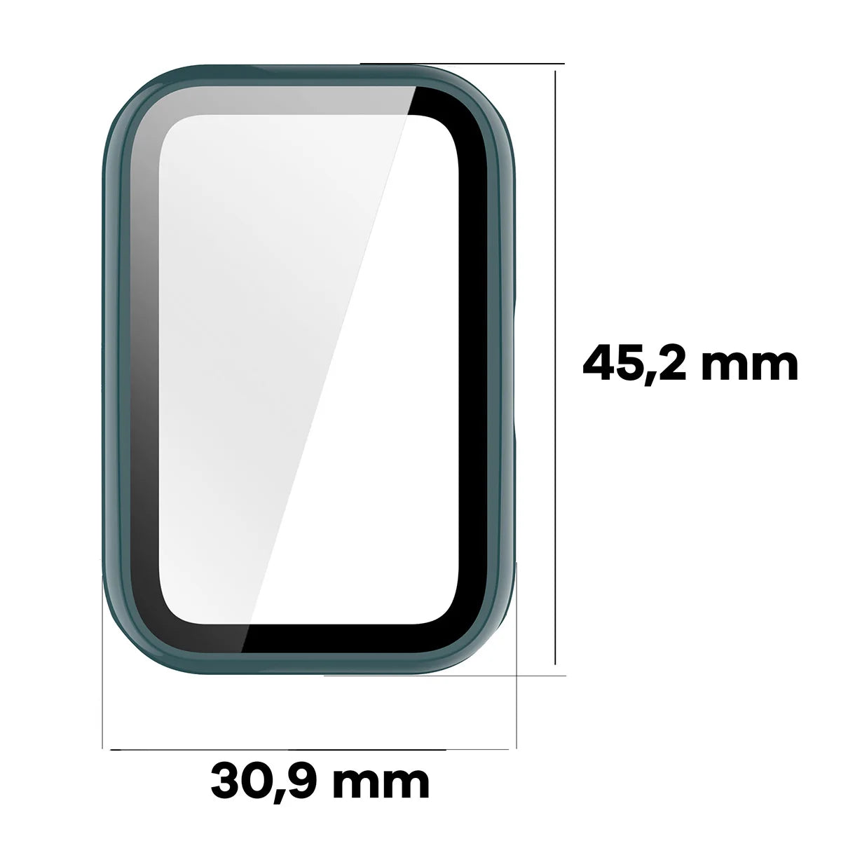 Schutzhülle mit Glas für Huawei Band 11, Bizon Case Watch Adamo, Grün