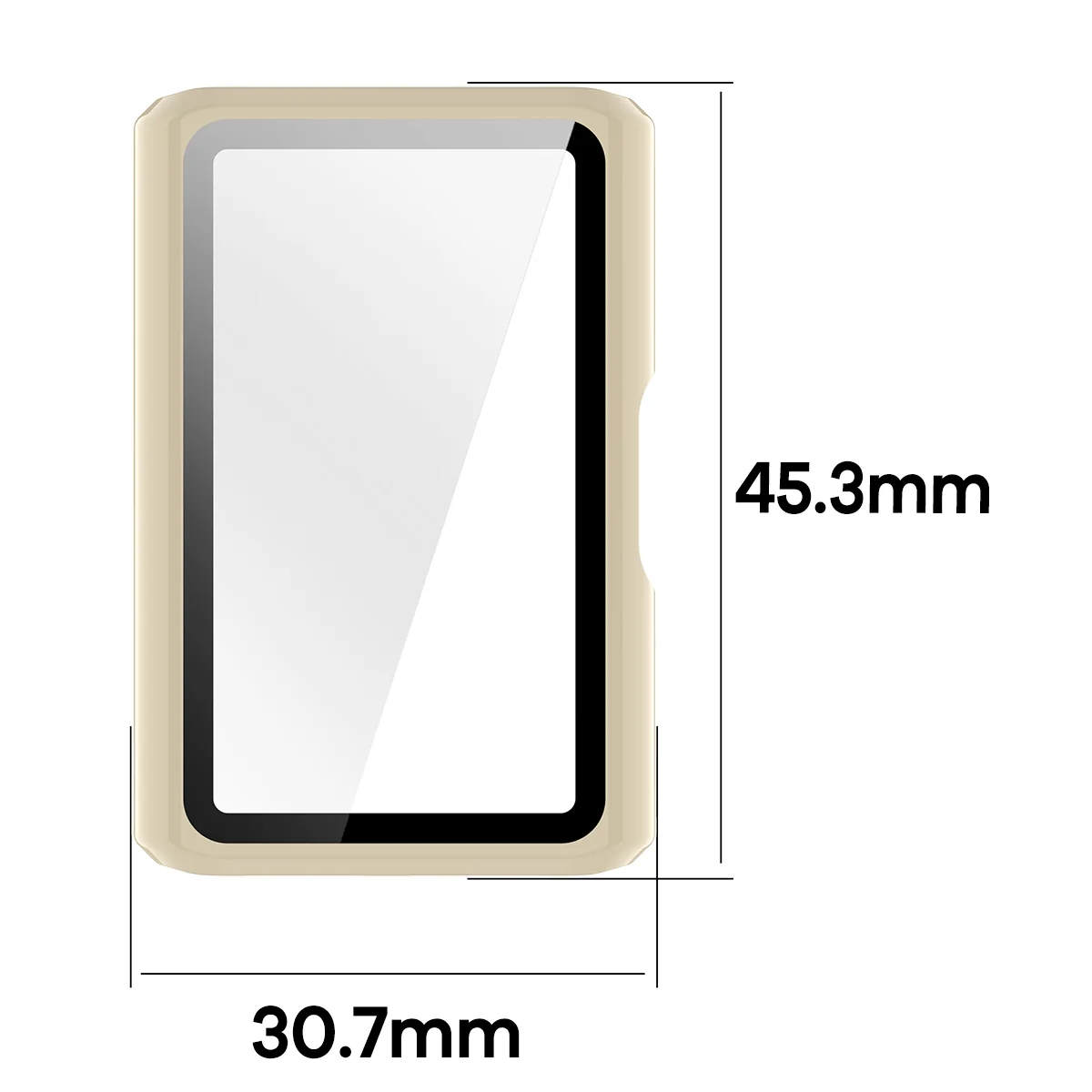 Schutzhülle mit Glas für Huawei Band 11 Pro, Bizon Case Watch Adamo, Beige