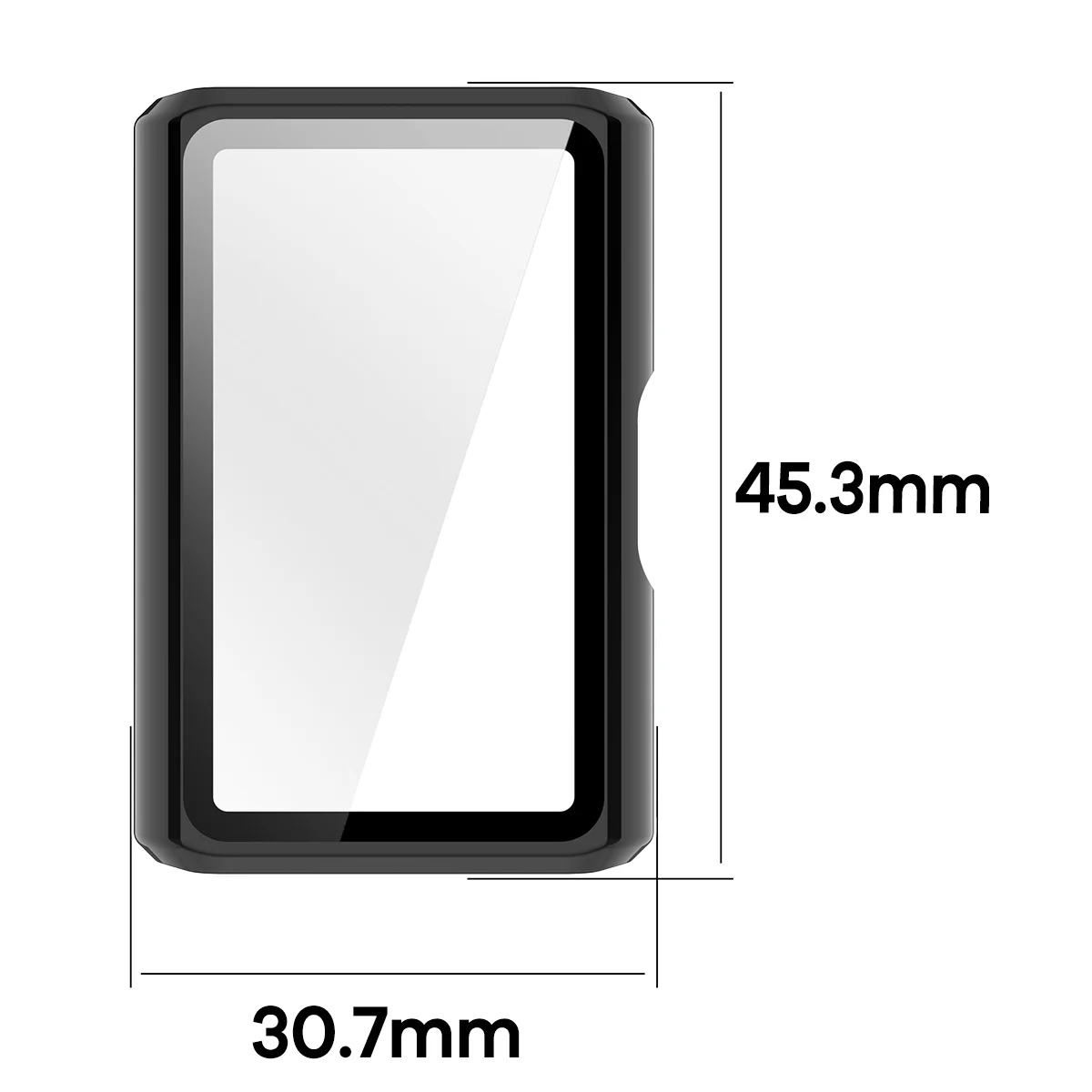 Schutzhülle mit Glas für Huawei Band 11 Pro, Bizon Case Watch Adamo, Schwarz