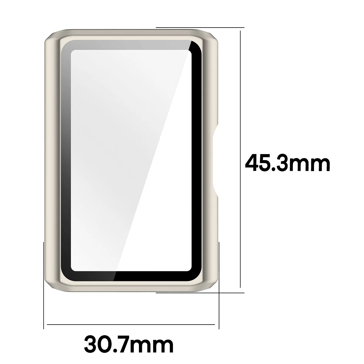 Schutzhülle mit Glas für Huawei Band 11 Pro, Bizon Case Watch Adamo, Champagner
