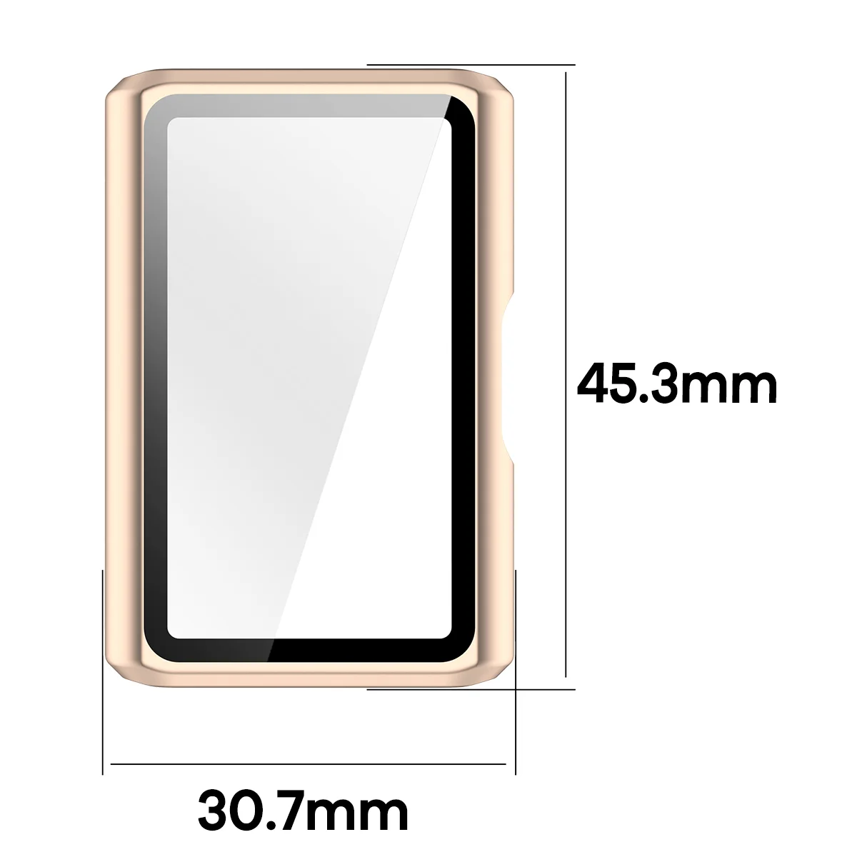 Schutzhülle mit Glas für Huawei Band 11 Pro, Bizon Case Watch Adamo, satiniertes Rosa