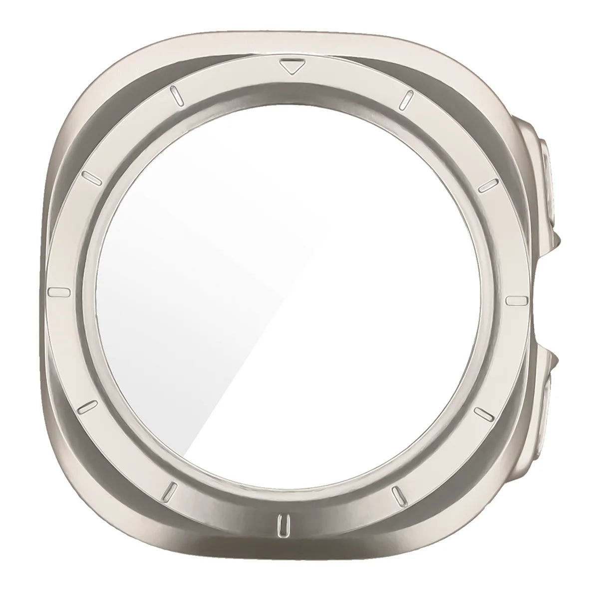 Schutzhülle mit Glas für Galaxy Watch Ultra 2 47mm (2026), Bizon Case Watch Adamo, Satin Champagner (8/8)