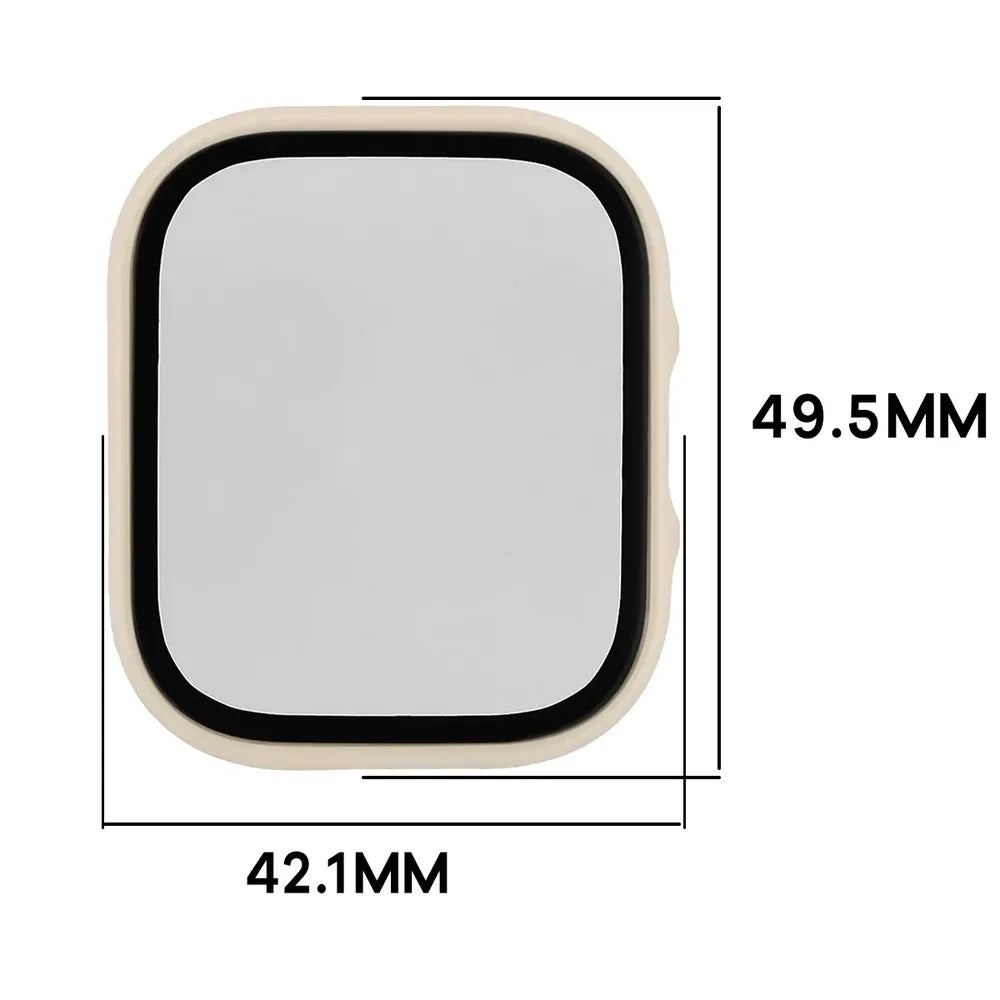 Handyhülle mit Glas für Xiaomi Redmi Watch 6 Lite, Bizon Case Watch Adamo, Beige (2/8)